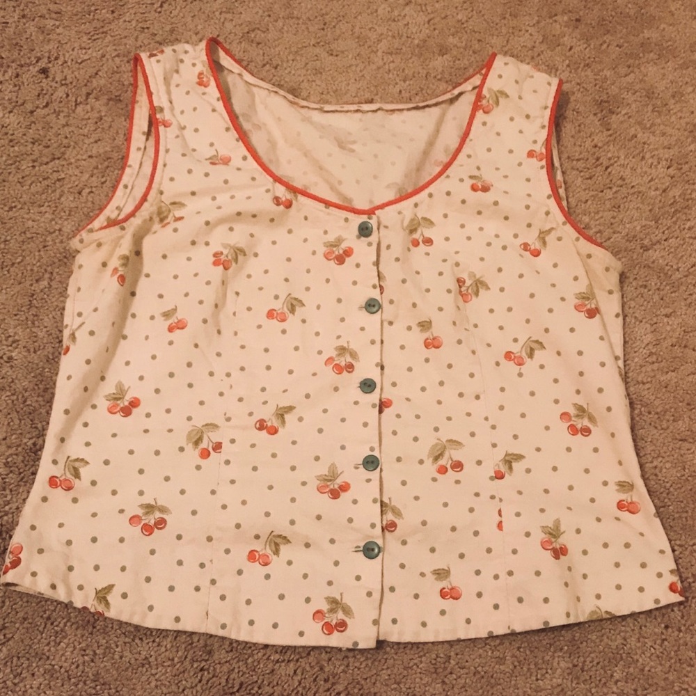 🎀 VINTAGE Cherry Blossom Tank Top